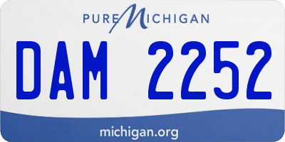 MI license plate DAM2252