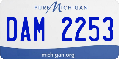 MI license plate DAM2253