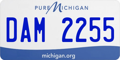 MI license plate DAM2255