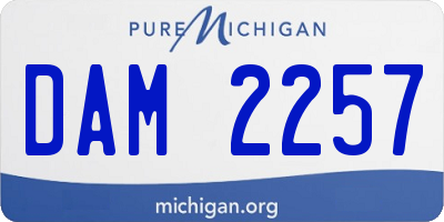 MI license plate DAM2257