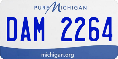 MI license plate DAM2264