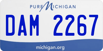MI license plate DAM2267