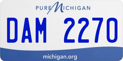 MI license plate DAM2270