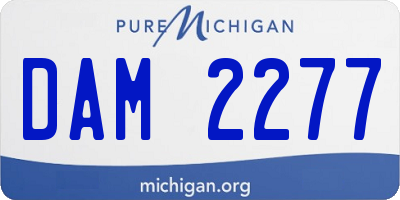 MI license plate DAM2277