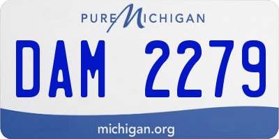 MI license plate DAM2279