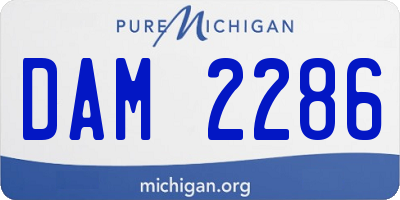 MI license plate DAM2286