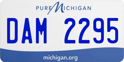MI license plate DAM2295