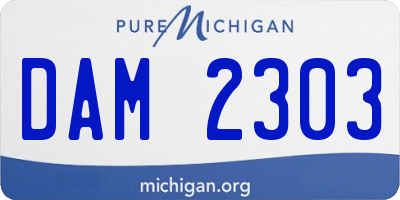 MI license plate DAM2303