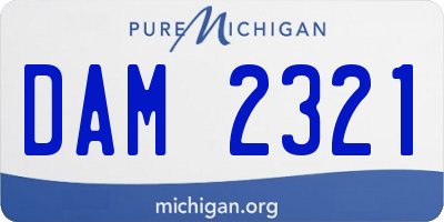 MI license plate DAM2321
