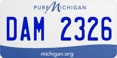 MI license plate DAM2326
