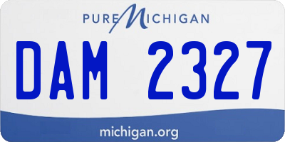 MI license plate DAM2327