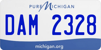 MI license plate DAM2328