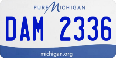 MI license plate DAM2336