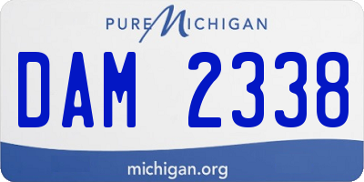 MI license plate DAM2338