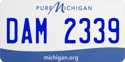 MI license plate DAM2339