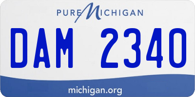 MI license plate DAM2340