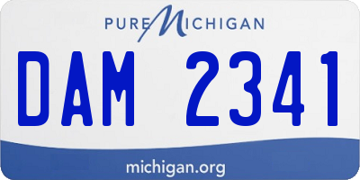 MI license plate DAM2341