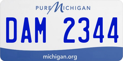 MI license plate DAM2344