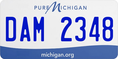 MI license plate DAM2348