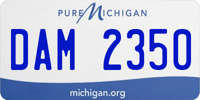MI license plate DAM2350