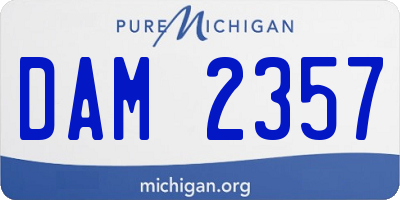 MI license plate DAM2357