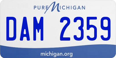 MI license plate DAM2359