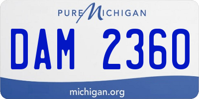 MI license plate DAM2360
