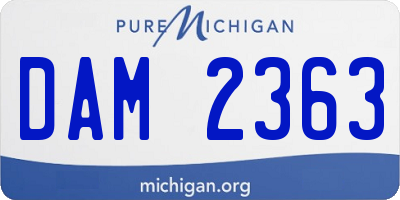 MI license plate DAM2363