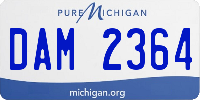 MI license plate DAM2364