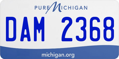 MI license plate DAM2368