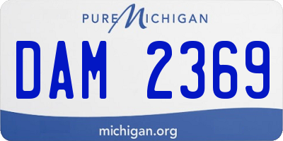 MI license plate DAM2369