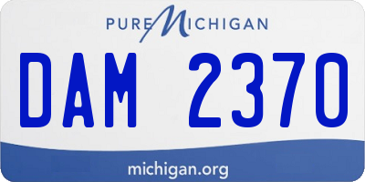 MI license plate DAM2370