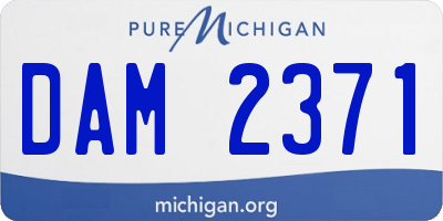 MI license plate DAM2371
