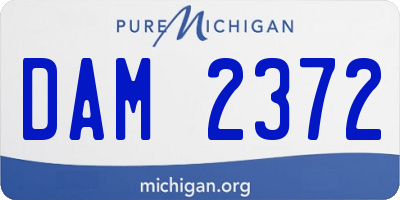 MI license plate DAM2372