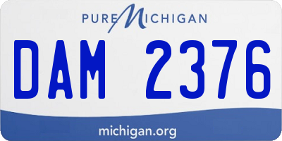 MI license plate DAM2376