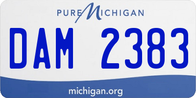 MI license plate DAM2383