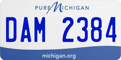 MI license plate DAM2384