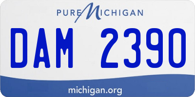 MI license plate DAM2390