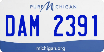 MI license plate DAM2391