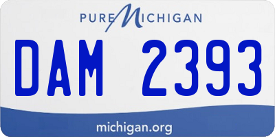 MI license plate DAM2393