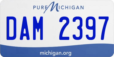 MI license plate DAM2397