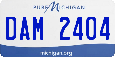 MI license plate DAM2404