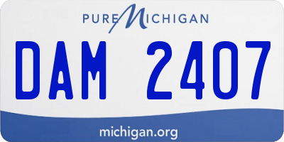 MI license plate DAM2407