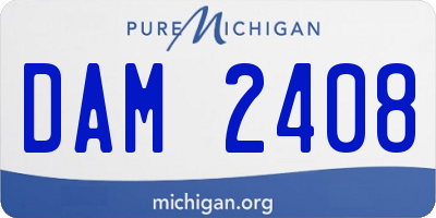 MI license plate DAM2408