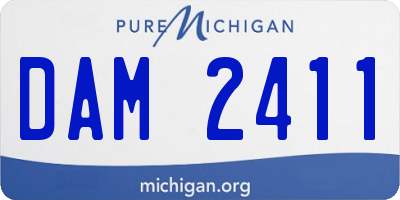 MI license plate DAM2411