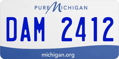 MI license plate DAM2412