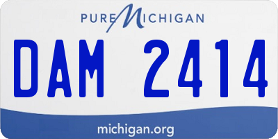 MI license plate DAM2414