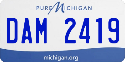 MI license plate DAM2419
