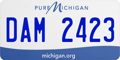 MI license plate DAM2423