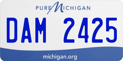 MI license plate DAM2425